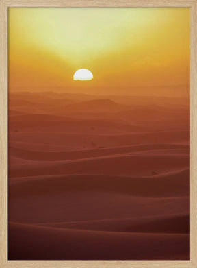 Sunset over Dunes Poster