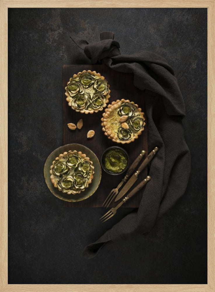 Zucchini tartlets Poster