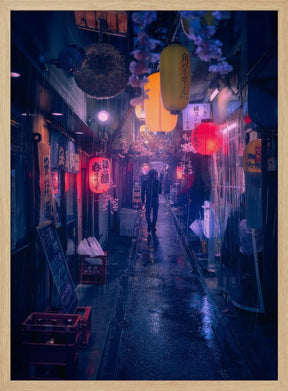 Tokyo Blue Rain Poster