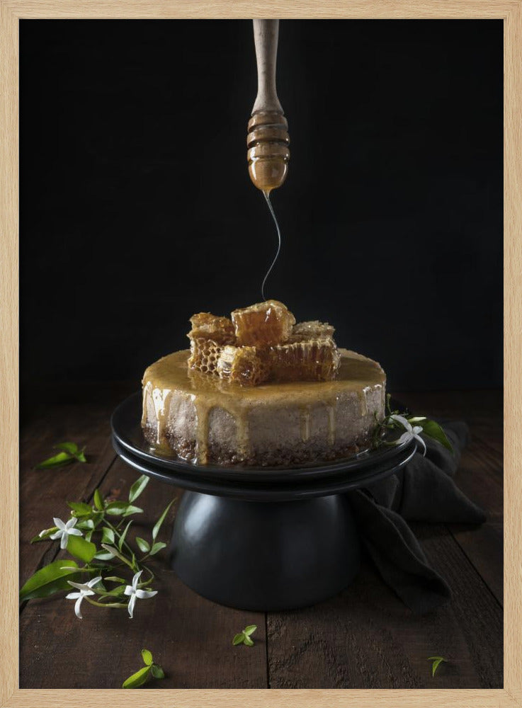 Baklava cheesecake and honey comb Poster