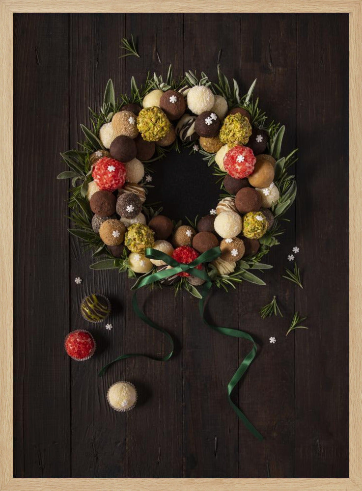 Truffles Christmas wreath Poster