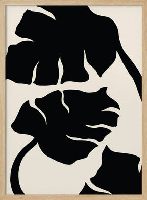 Monstera Black Poster