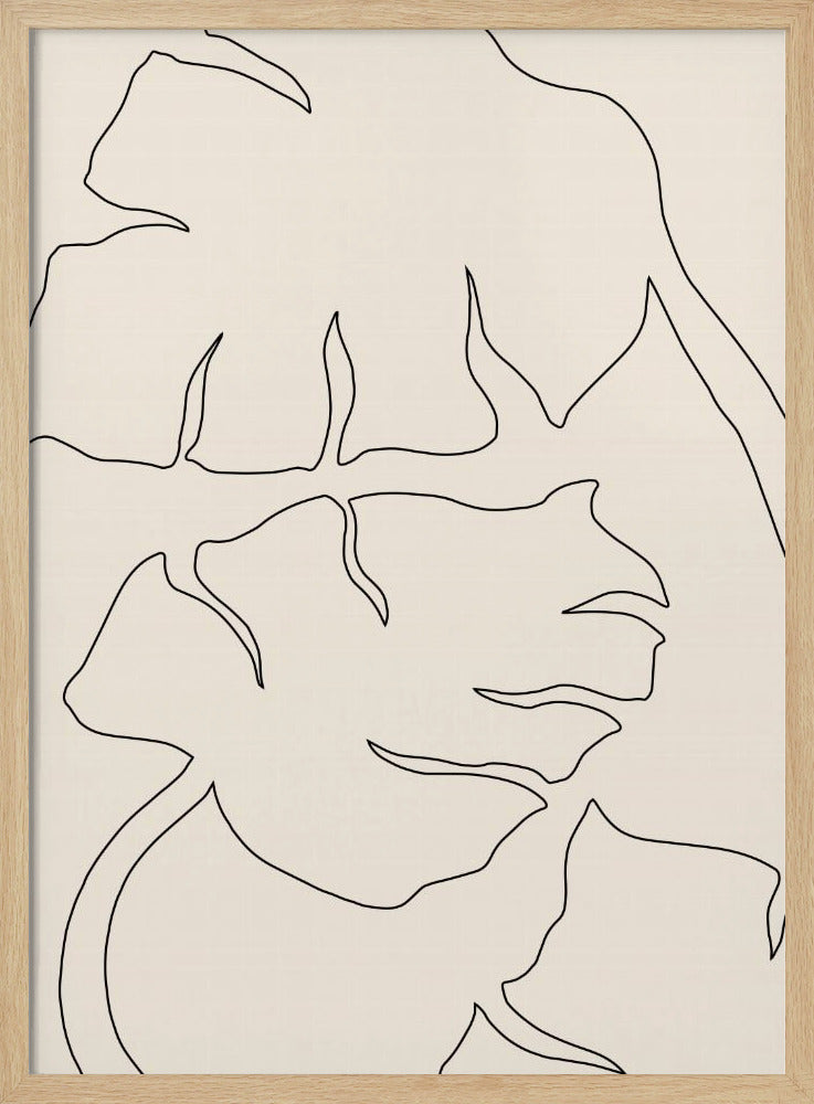 Monstera Outline Poster