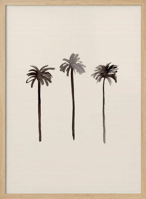 Palm Trees Ink Poster