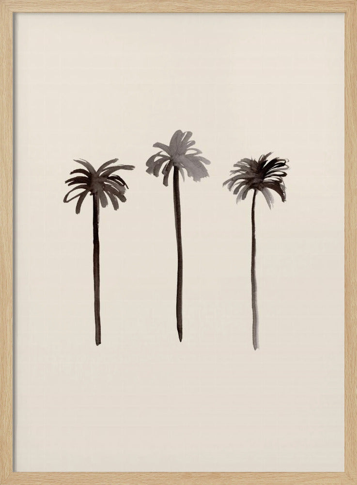 Palm Trees Ink Poster