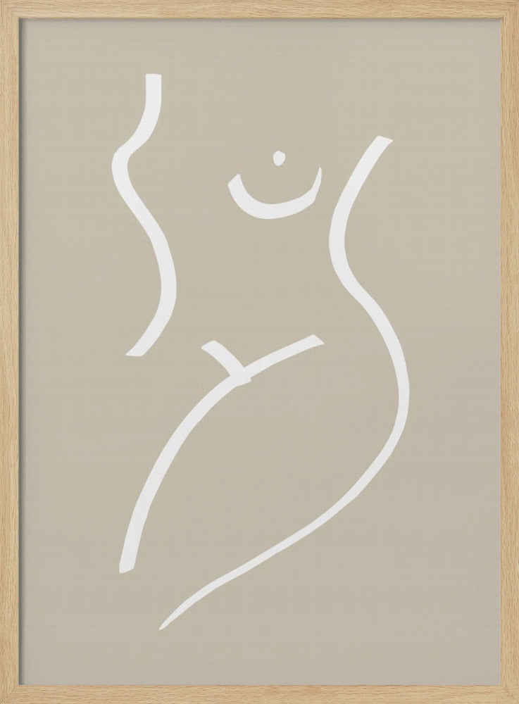 Body Sketch Sand Poster