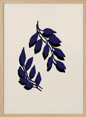 Blue Twigs Poster