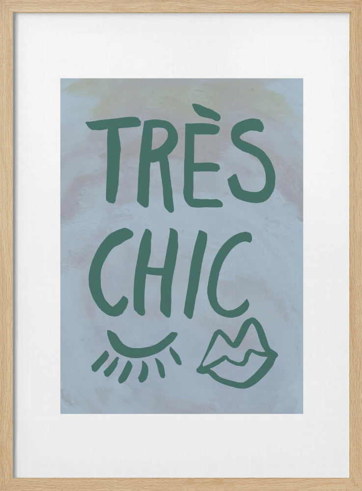 Très Chic Blue Frame Poster