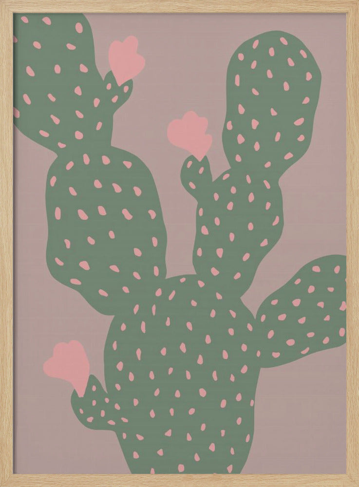 Green Cactus Poster