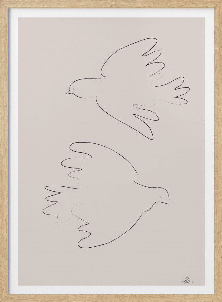 Two Doves Poster