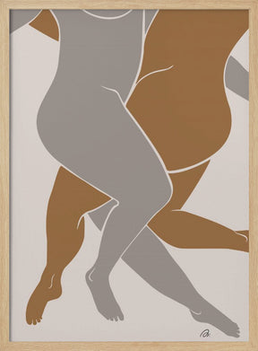 Lovers Beige Poster