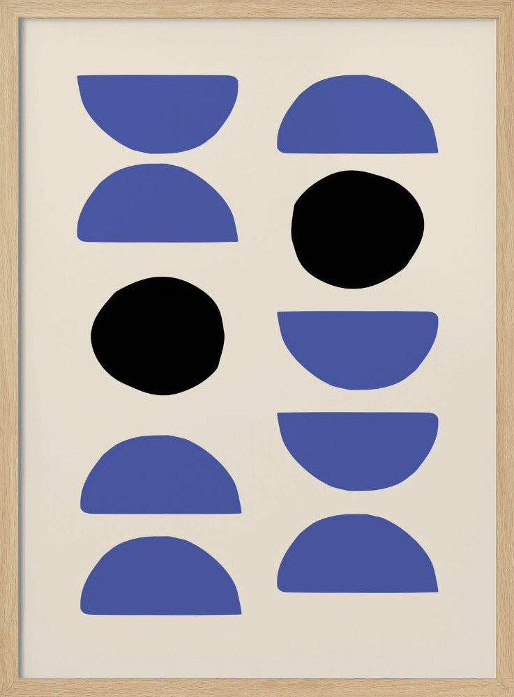 Blue Shapes Poster