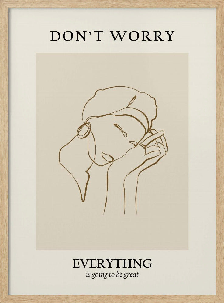 Modern line portrait Poster