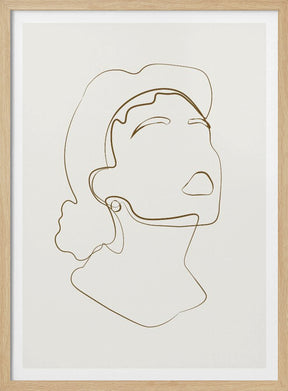 Abstract Face Line Art Poster