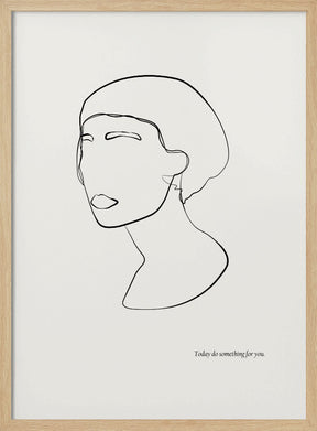 Abstract female portrait Poster