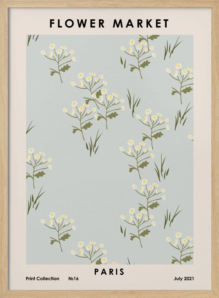 Flower Market Paris Poster