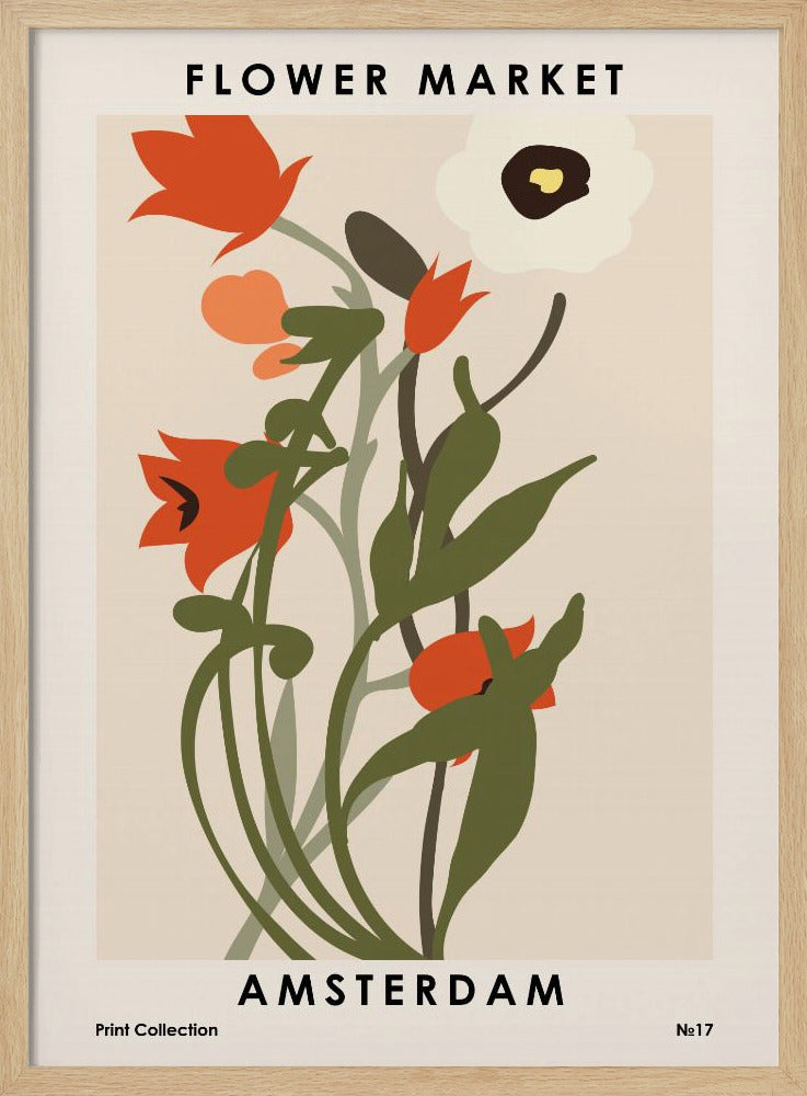 Flower Market Amsterdam Poster