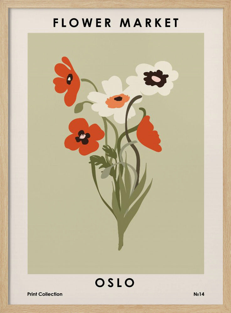 Flower Market Oslo Poster