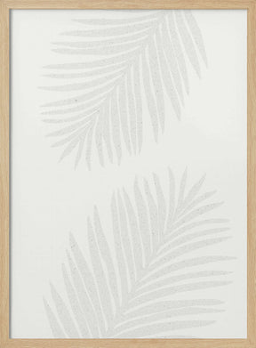 PALM LEAF 13 GRAY PATTERN Poster