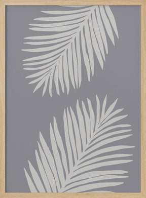 PALM LEAF 03 MEDIUM GRAY Poster