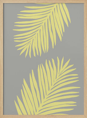 PALM LEAF 01 YELLOW Poster