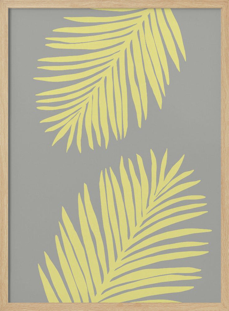 PALM LEAF 01 YELLOW Poster