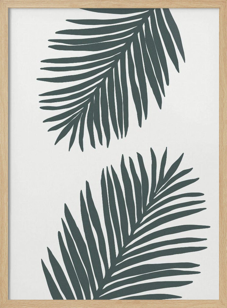 Palm Leaf Gray with tint of green 01 Poster