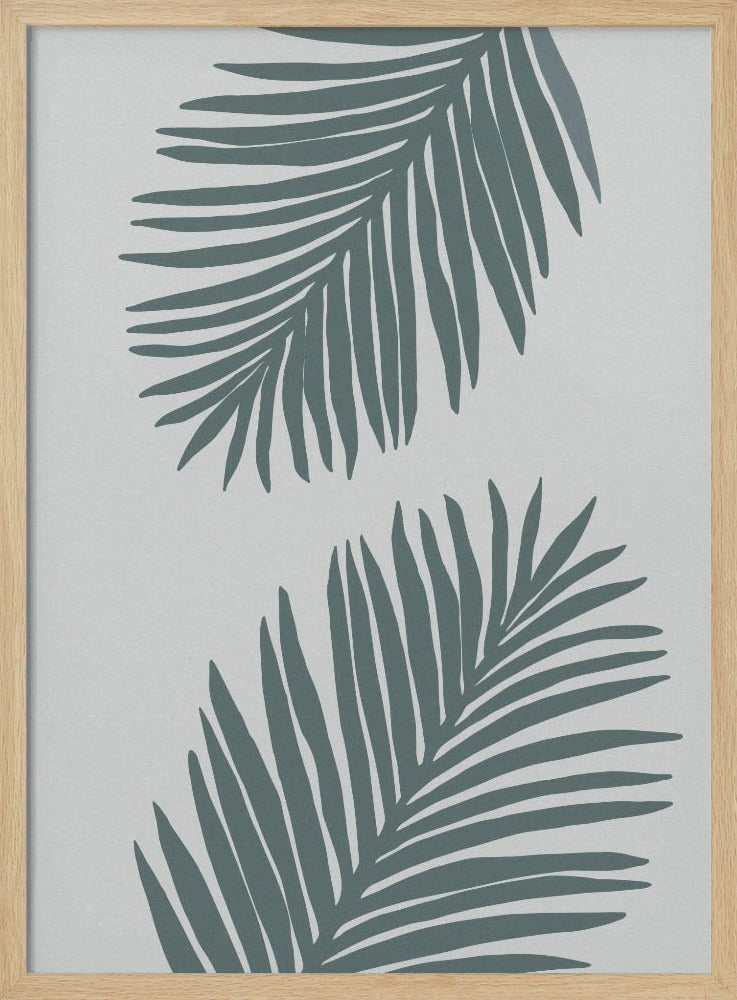 Palm Leaf Gray with tint of green 02Palm Leaf Color Matched 02 Poster