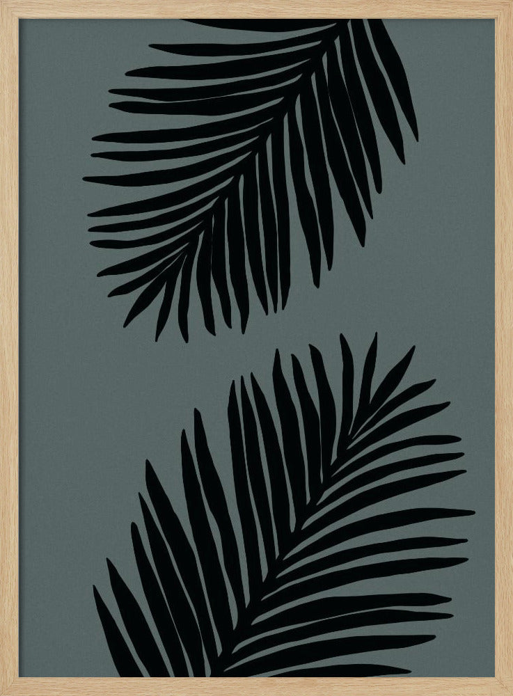 Palm Leaf Gray with tint of green 03 Poster