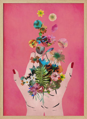 Frida`s Hand`s (Pink Version) Poster