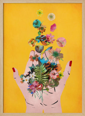 Frida`s Hand`s (Yellow Version) Poster