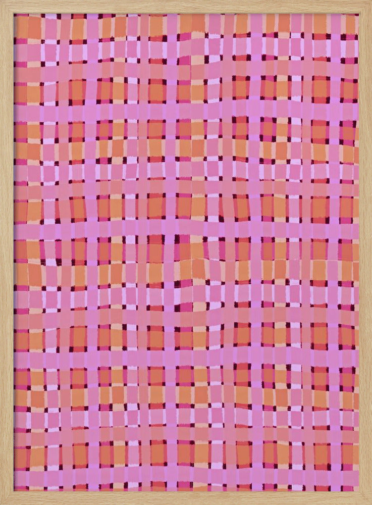 Pink Plaid Poster