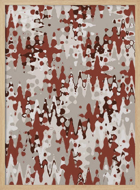 Liquid Beige Brown Pattern Poster