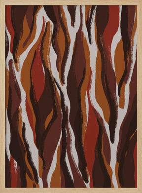 Earthy Tiger Pattern Poster