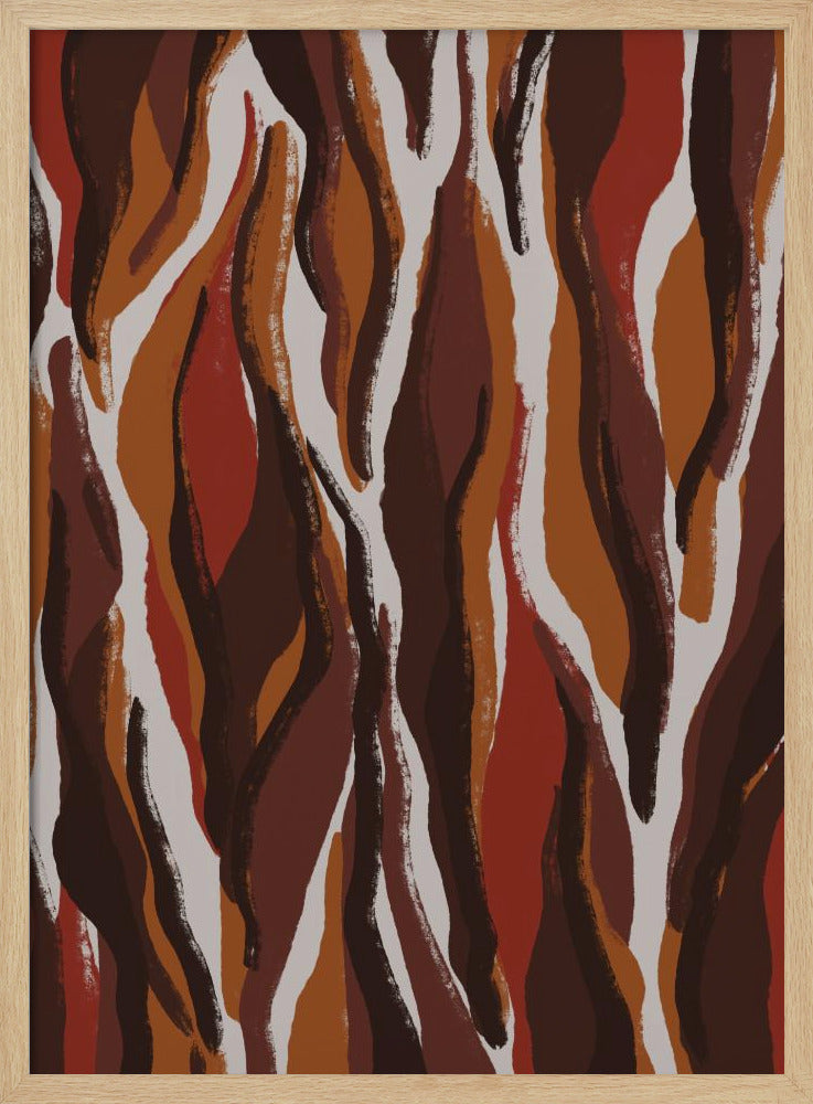 Earthy Tiger Pattern Poster