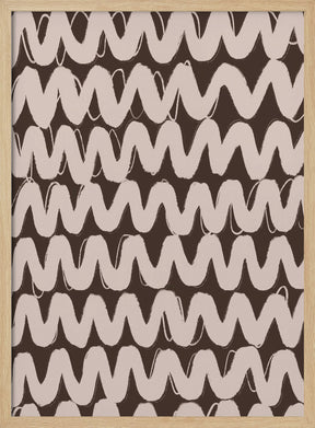 Big Beige ZigZag Pattern Poster