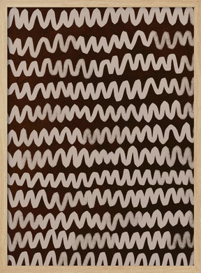 Beige ZigZag on Rusty Color Pattern Poster