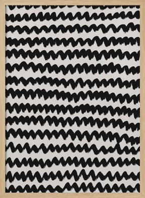 Simple Black ZigZag Pattern Poster