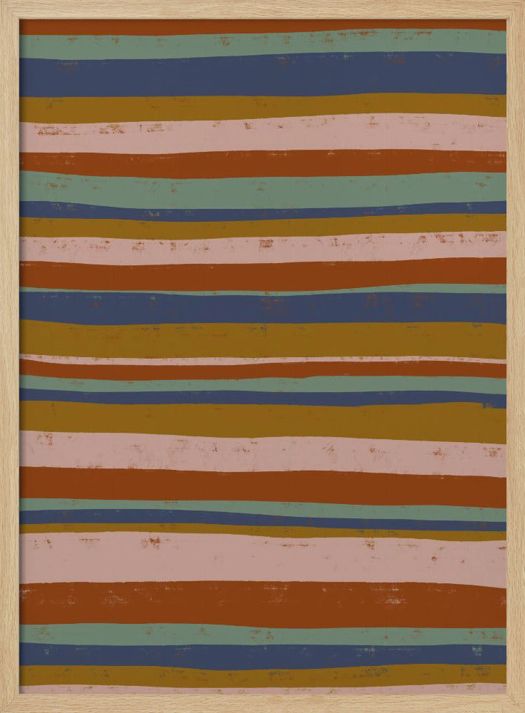 Ethno Colors Stripes Poster