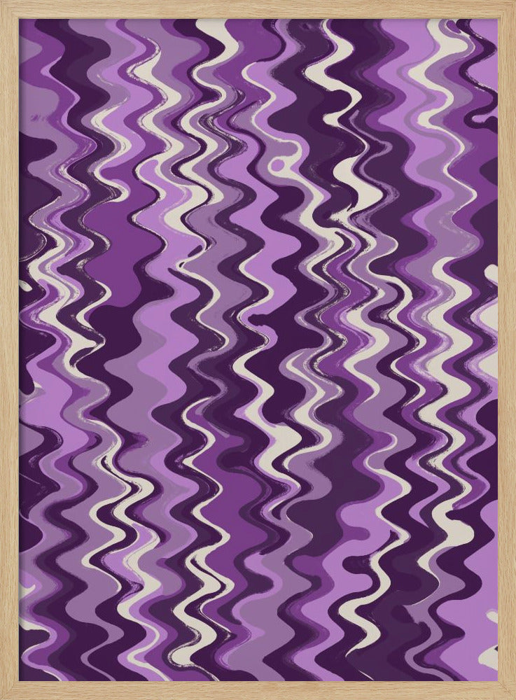 Purple Wavey Pattern Poster