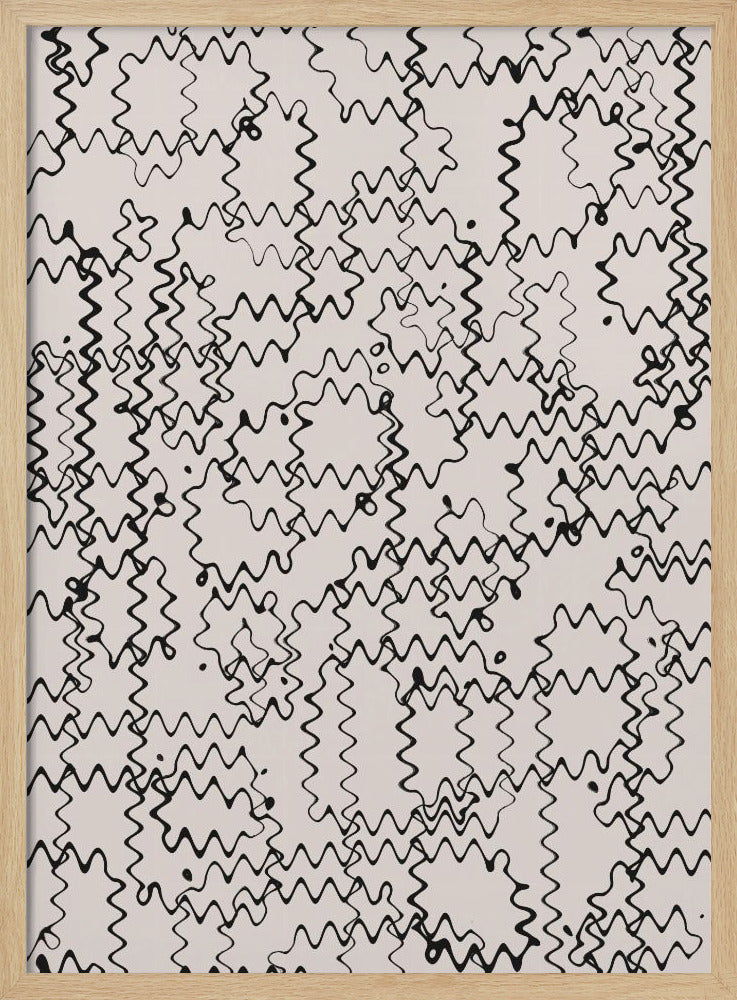 Shaky Thin Lines Pattern Poster