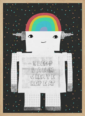 Sleep Laugh Create Repeat Poster