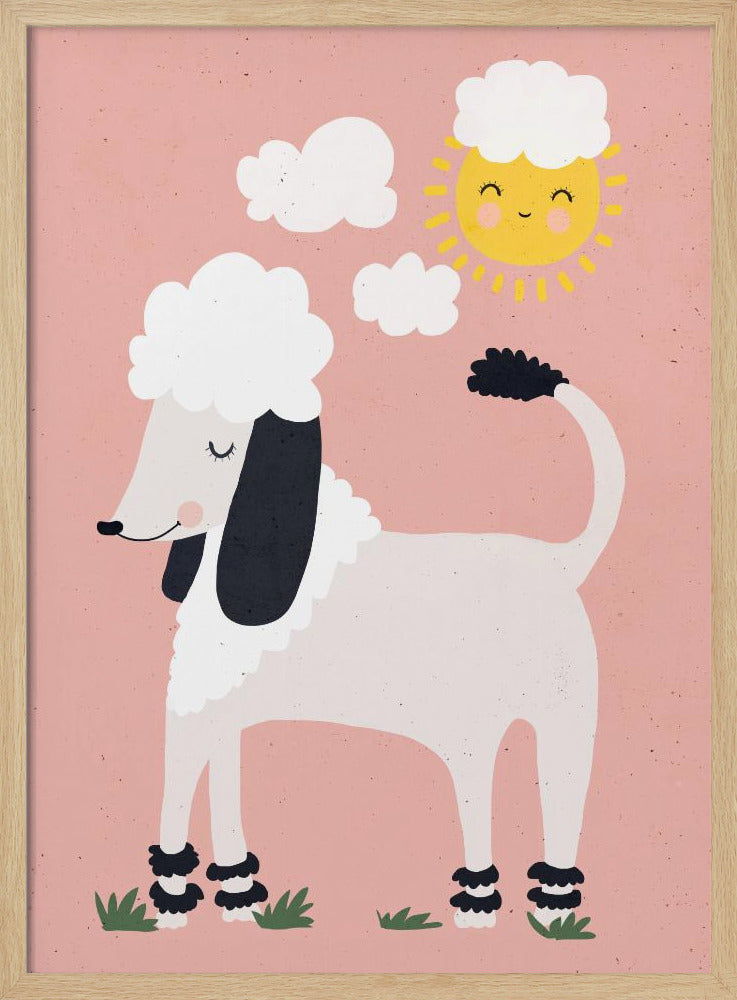 Happy Poodle Poster