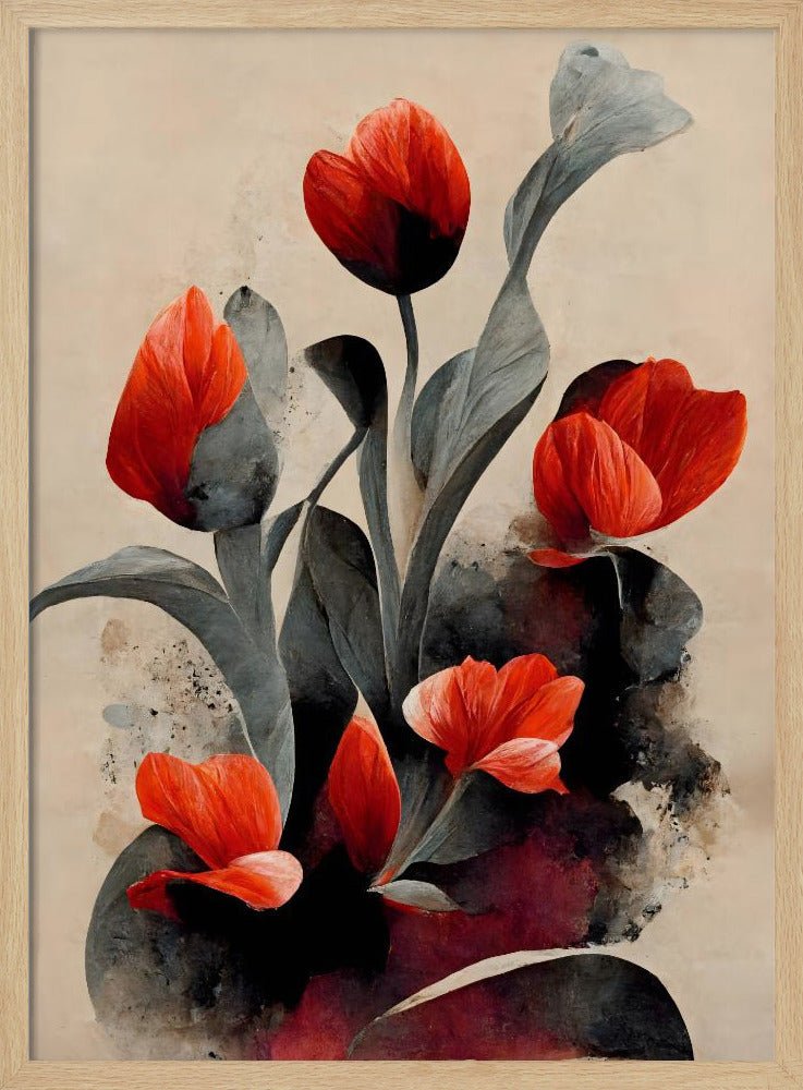 Red Tulips Poster