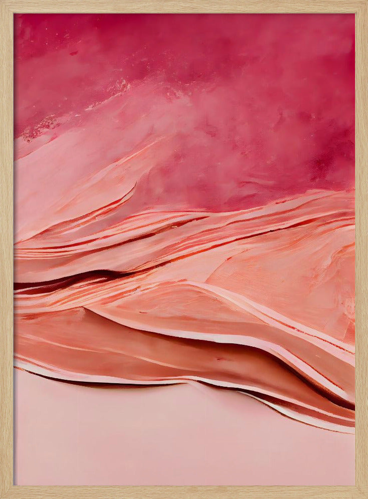 Abstract Thick Pink Color Poster