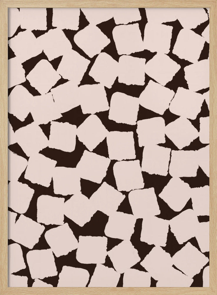 Beige Cubes Pattern Poster