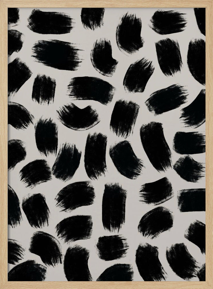 Black Brush Strokes Poster