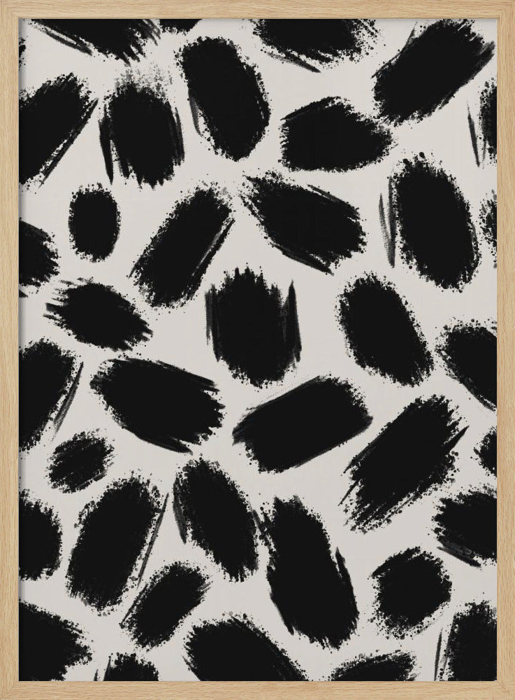 Black Thick Strokes Poster