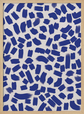 Blue Strokes Pattern Poster