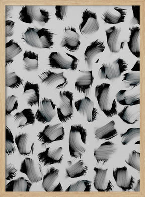 Black and White Strokes Poster